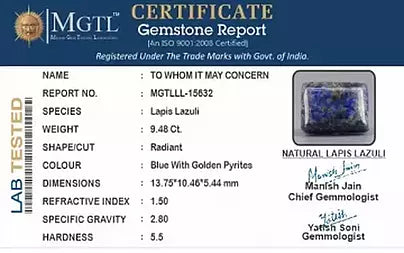 Lapis Lazuli - 9.48 Carats