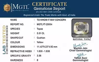 Yellow Topaz - 5.01 Carats
