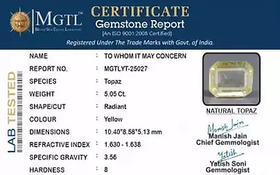 Yellow Topaz - 5.05 Carats