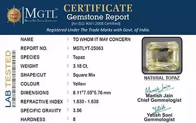 Yellow Topaz - 3.18 Carats