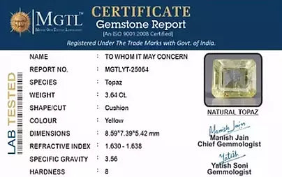 Yellow Topaz - 3.64 Carats