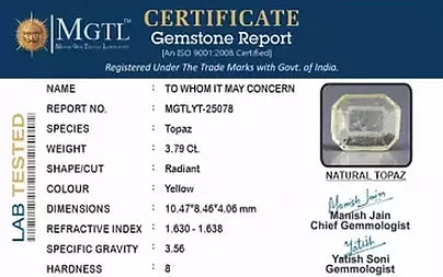 Yellow Topaz - 3.79 Carats