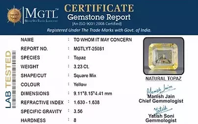 Yellow Topaz - 3.23 Carats