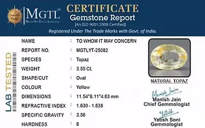 Yellow Topaz - 3.55 Carats