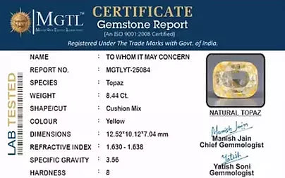 Yellow Topaz - 8.44 Carats