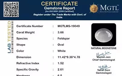 White Moonstone - 3.66 Carats