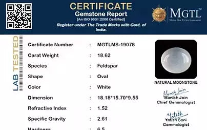 White Moonstone - 18.62 Carats