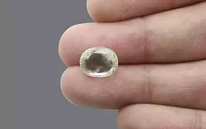 White Sapphire - 5.71 Carats (Safed Pukhraj - 6.22 Ratti)