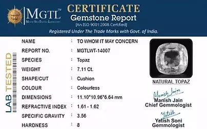White Topaz - 7.11 Carats