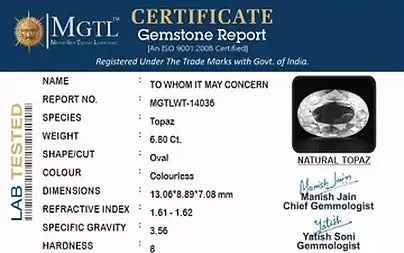 White Topaz - 6.80 Carats