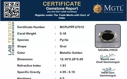 Natural Pyrite - 9.18 Carats