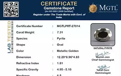 Natural Pyrite - 7.31 Carats