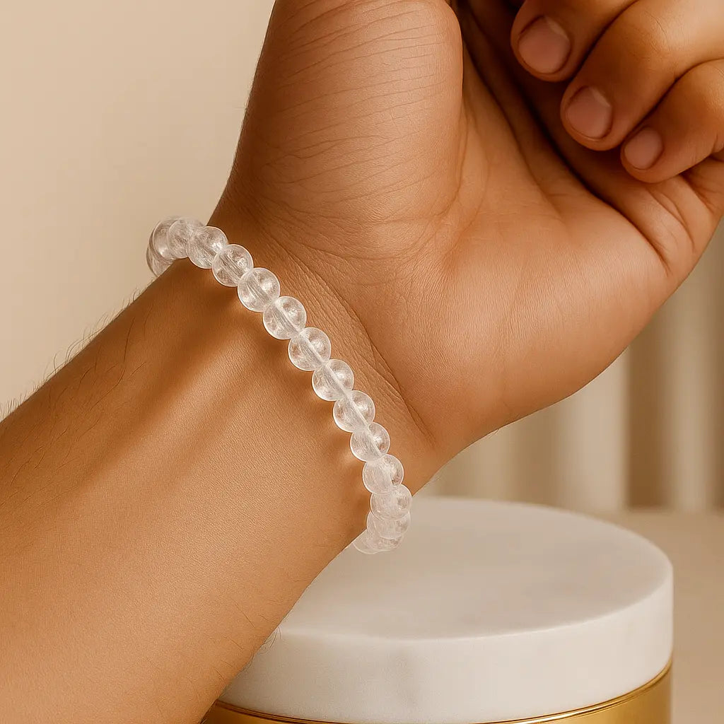 clear quartz bracelet | clear quartz crystal bracelet | crystal quartz bracelet
