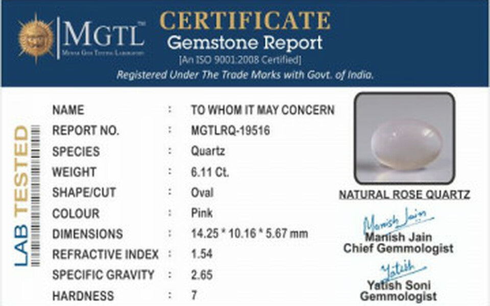 Rose Quartz - 6.11 Carats