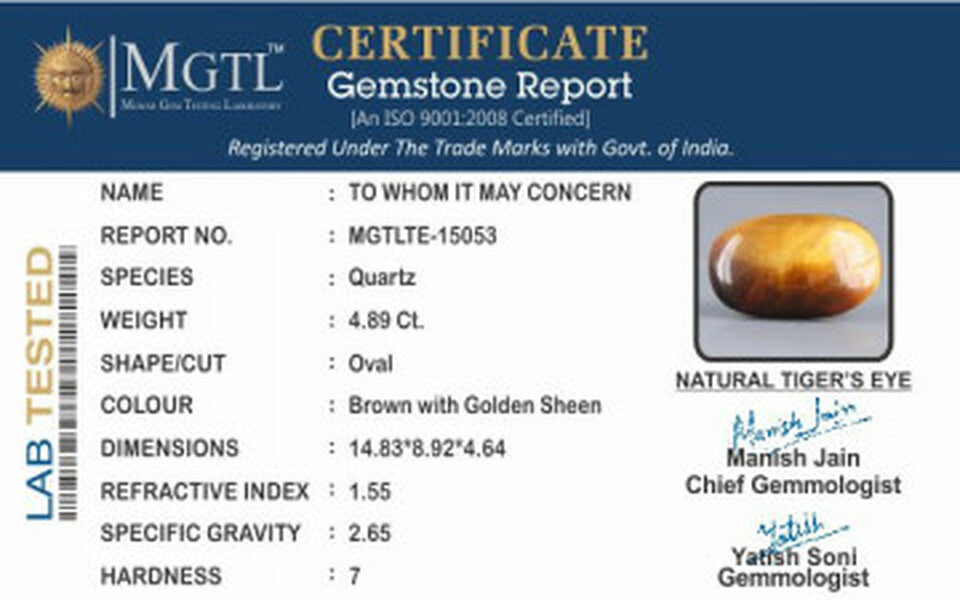 Tiger Eye - 4.89 Carats