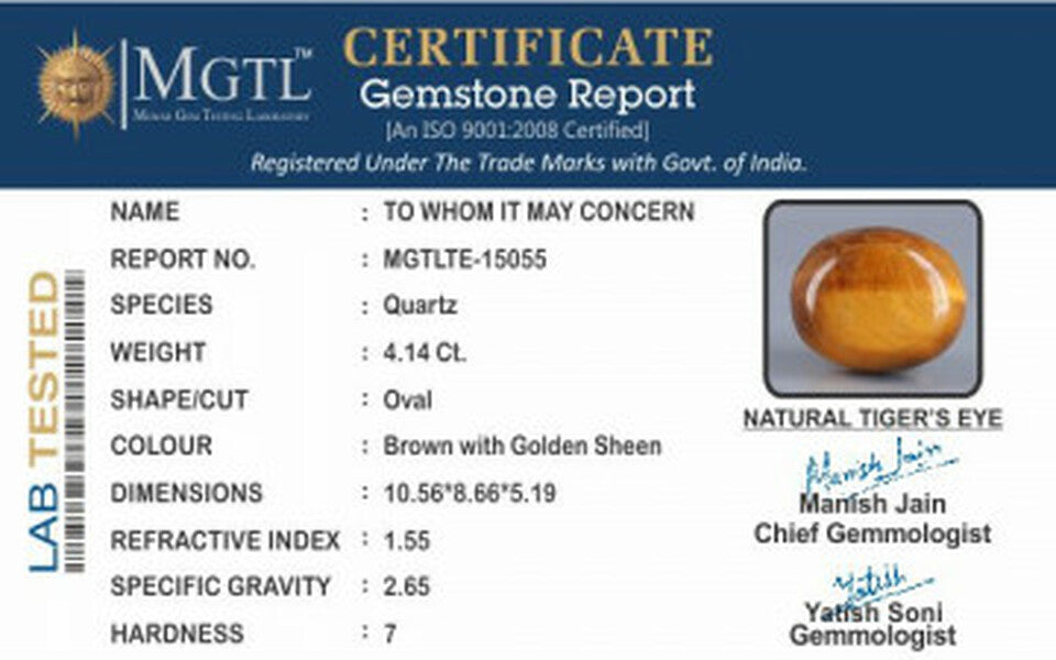 Tiger Eye - 4.14 Carats