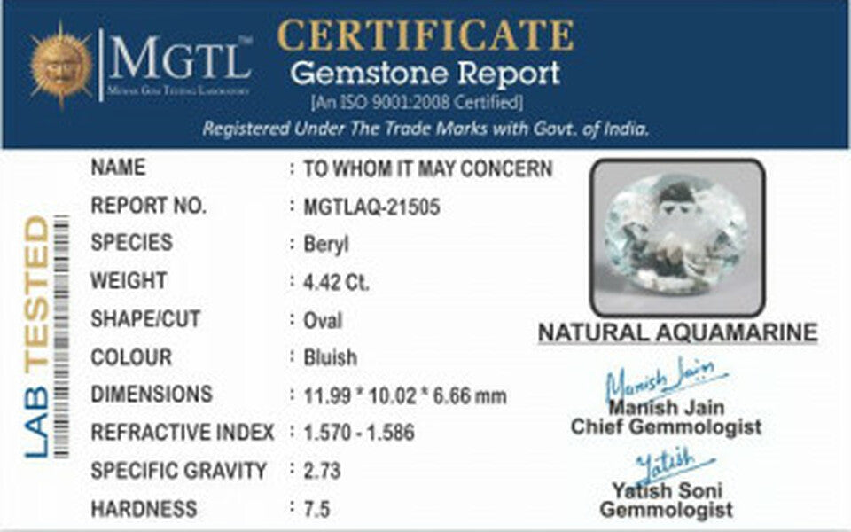 Aquamarine - 4.42 Carats