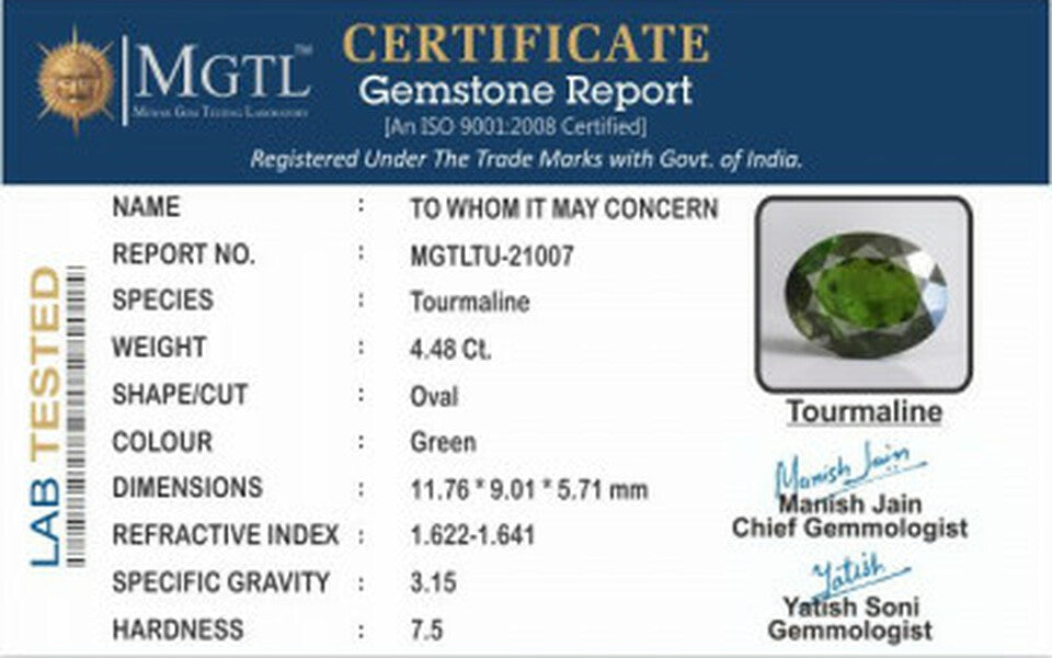 Green Tourmaline - 4.48 Carats