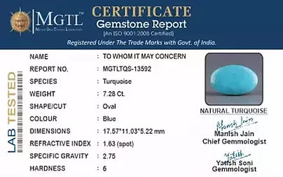 Turquoise - 7.28 Carats
