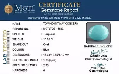 Turquoise - 10.95 Carats