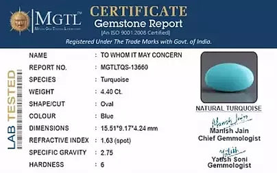 Turquoise - 4.40 Carats