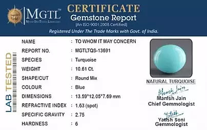 Turquoise - 10.61 Carats