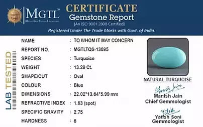 Turquoise - 13.29 Carats