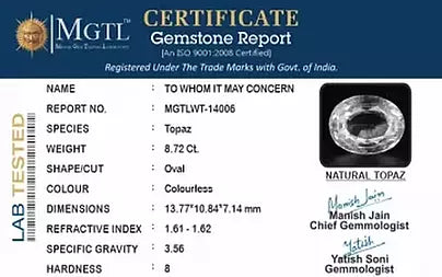 White Topaz - 8.72 Carats