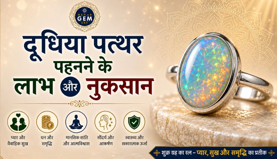 दूधिया पत्थर पहनने के लाभ और नुकसान | Dudhiya Pathar ke Fayde