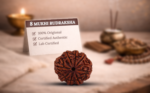 8 Mukhi Rudraksha (Aath Mukhi - 8 Mukhi Rudraksha)