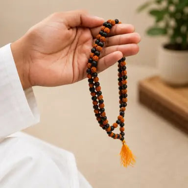 108 Beads Rudraksha & Karungali Mala
