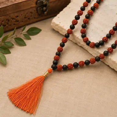 108 Beads Rudraksha & Karungali Mala