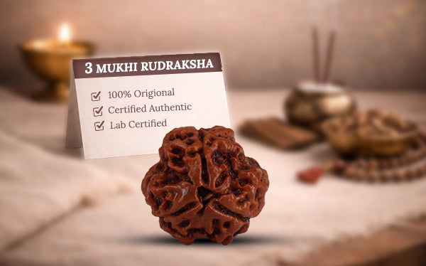 3 Mukhi Rudraksha (Do Mukhi - 3 मुखी रुद्राक्ष)
