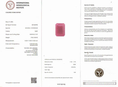 Ruby (Manik) Gemstone - 7.98 Carats