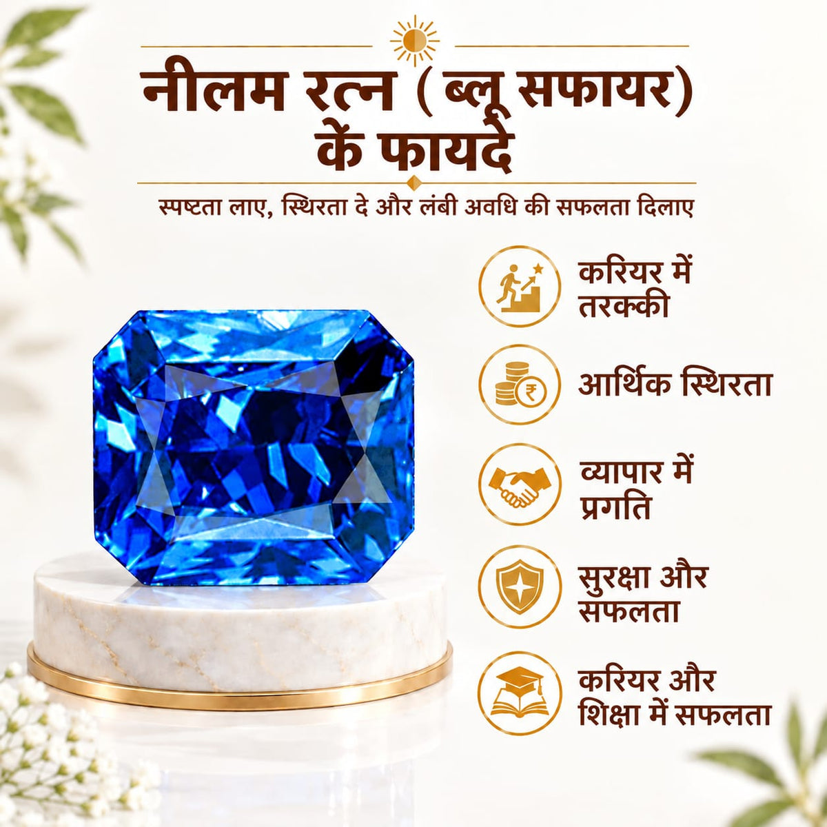 Blue Sapphire (Neelam) Gemstone - 5.23 Carats