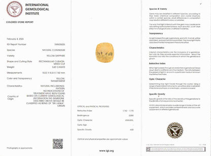 Yellow Sapphire (Pukhraj) - 5.82 Carats