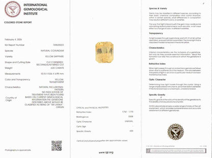 Yellow Sapphire (Pukhraj) - 6.55 Carats