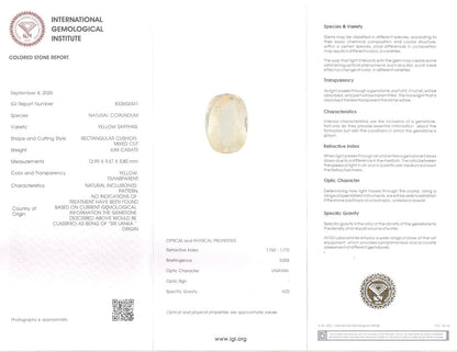 Yellow Sapphire (Pukhraj) Gemstone - 6.84 Carats