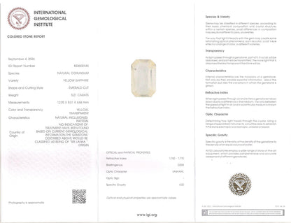 Yellow Sapphire (Pukhraj) Gemstone - 5.21 Carats