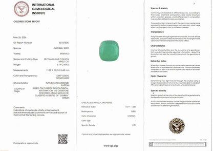 Emerald (Panna) Gemstone - 6.14 Carats