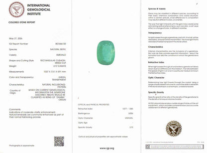 Emerald (Panna) Gemstone - 2.72 Carats