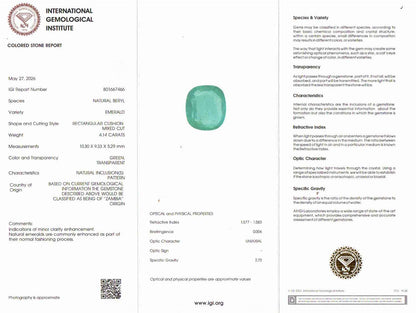 Emerald (Panna) Gemstone - 4.14 Carats