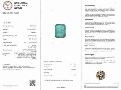 Emerald (Panna) Gemstone - 3.77 Carats