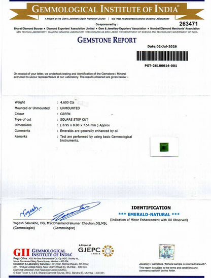 Emerald (Panna) - 4.60 Carat