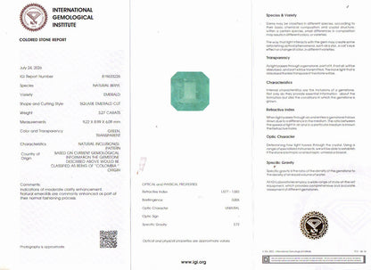 Emerald (Panna) Gemstone - 3.27 Carats