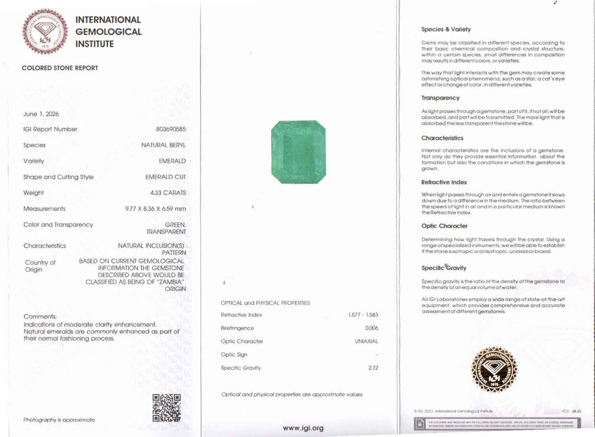 Emerald (Panna) - 4.33 Carats