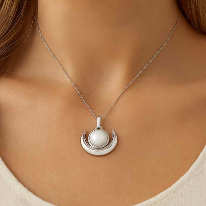 Luxury Designer Pure Sterling Silver Pearl Pendant