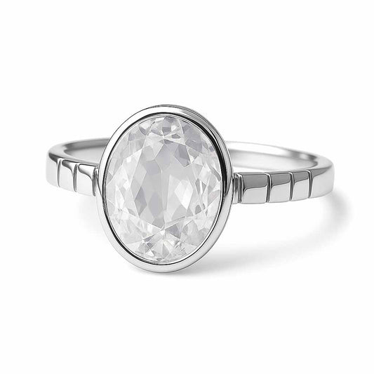 Grand Heritage 925 Sterling Silver Zircon Stone Ring for Women
