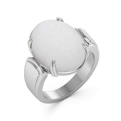 Luxury 925 Sterling Silver Ladies Opal Stone Ring