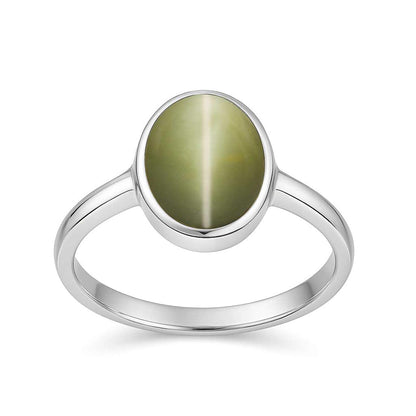 Timeless Sterling Silver Cat’s Eye Stone Ring for Women